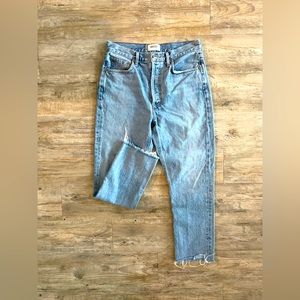 NWOT Agolde Riley High Rise Straight Denim